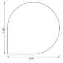 Eck-Kaminofen Glas Bodenplatte