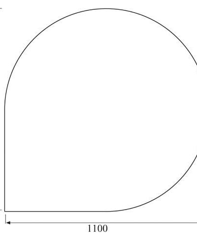 Eck-Kaminofen Glas Bodenplatte