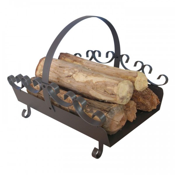 Holzlege Stahl gussgrau 42 x 35 x 36 cm