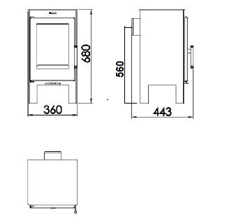 Kaminofen Alina 6kW – Bild 3