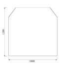 Kaminofen Glas Bodenplatte 6-eckig