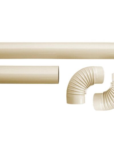 Ofenrohr Set, cremefarben emailliert