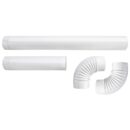 Ofenrohr Set, schneeweiß emailliert