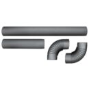 Ofenrohr Set vierteilig 120mm gussgrau