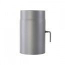 Ofenrohr mit Drosselklappe 2mm 120 x 250mm (gussgrau)