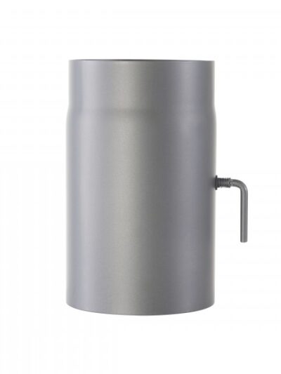 Ofenrohr mit Drosselklappe 2mm 120 x 250mm (gussgrau)