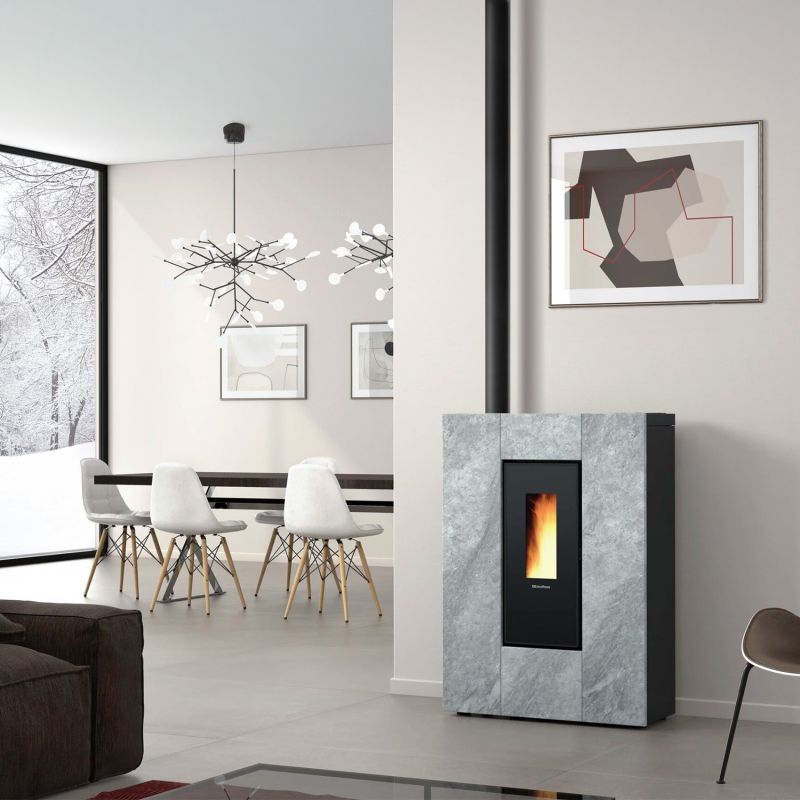 Extraflame Marilena Plus 5.0.16 Pelletofen Stahl Naturstein – Bild 5