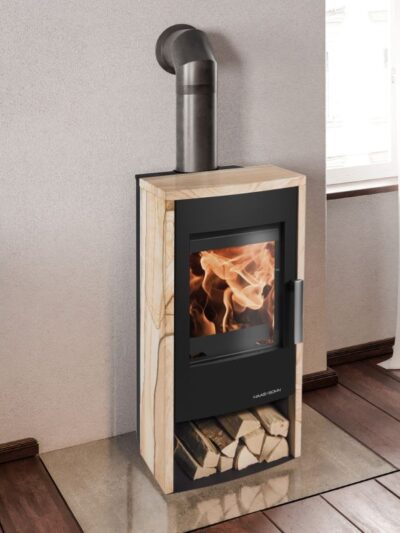 Haas+Sohn RUBUS-ST easy Kaminofen Woodstone tief-schwarz