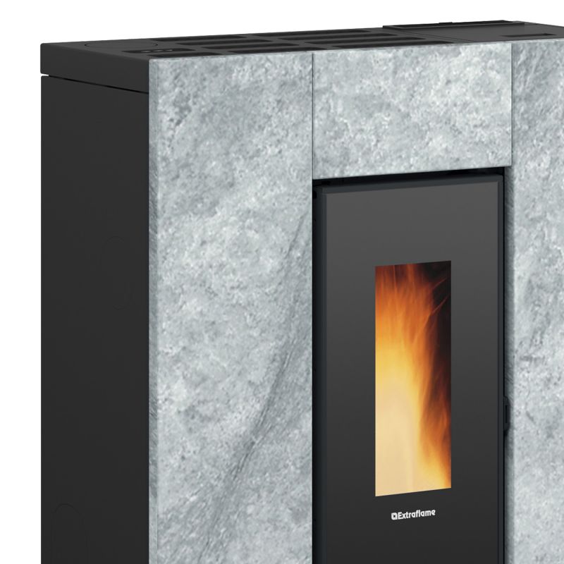 Extraflame Marilena Plus 5.0.16 Pelletofen Stahl Naturstein – Bild 3