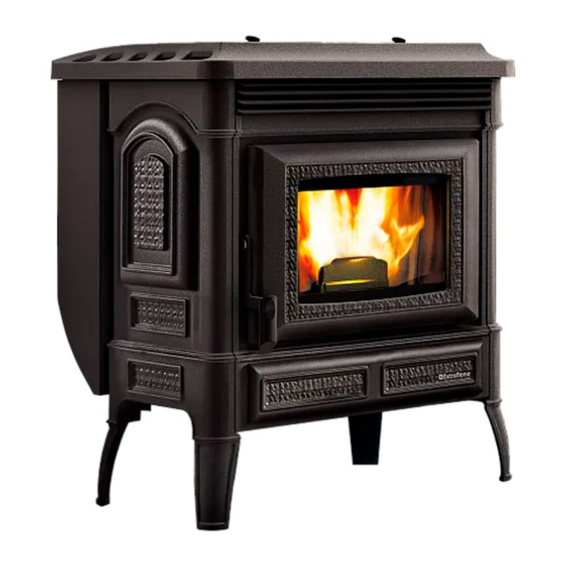 Extraflame Teodora 16 Evo Pelletofen Gusseisen Schwarz – Bild 2