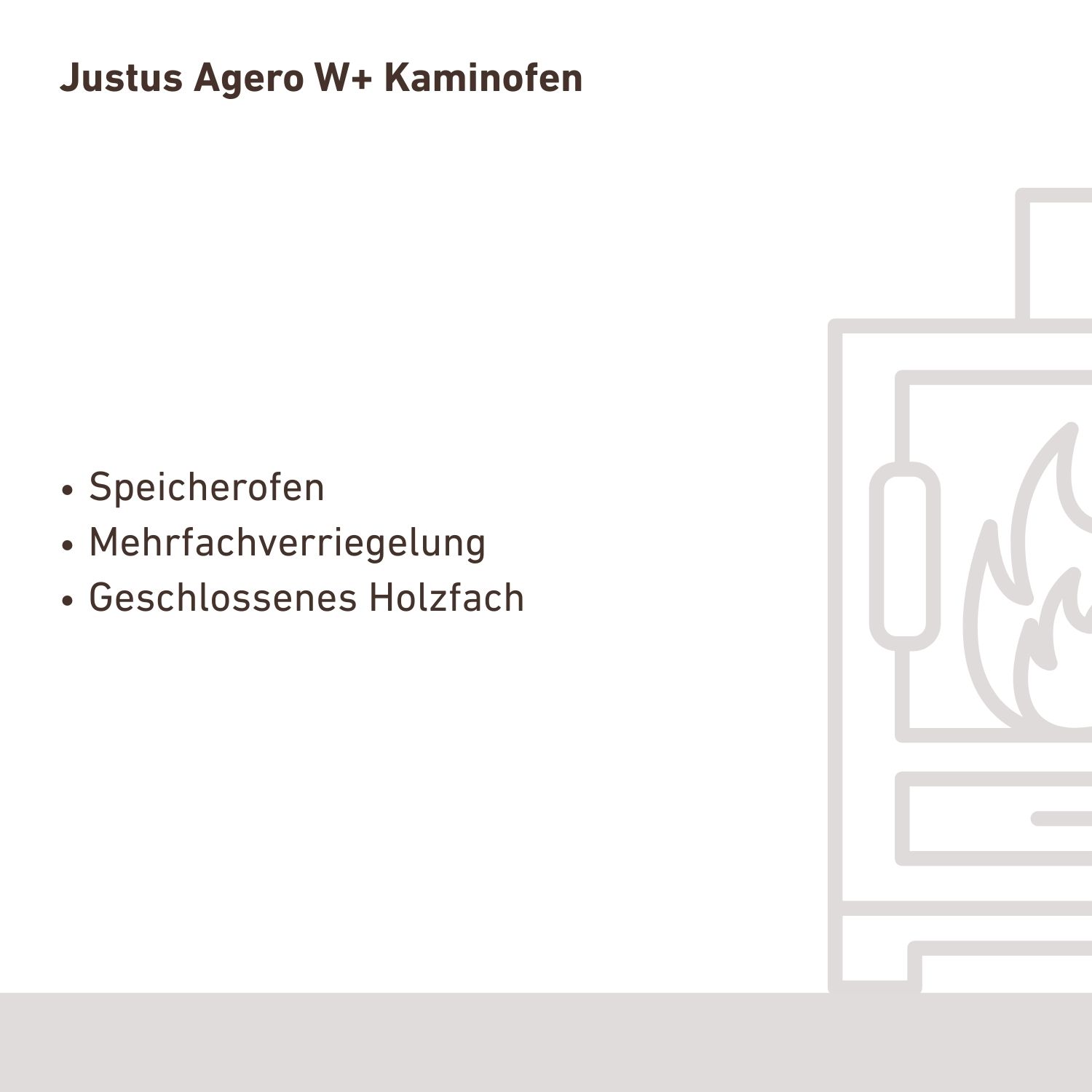 Justus Agero W+ Kaminofen Stahl Schwarz | Speckstein – Bild 2