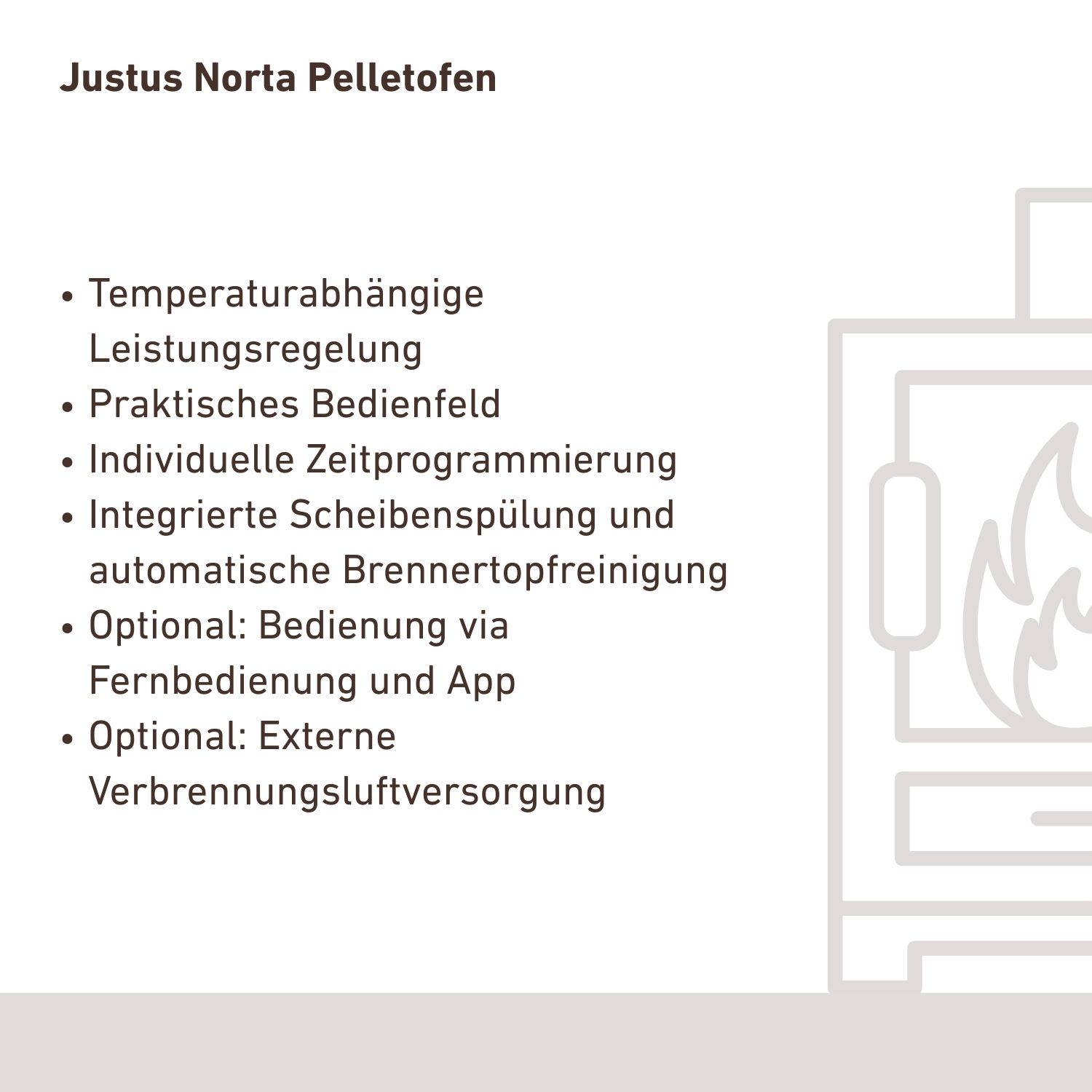 Justus Norta Pelletofen Stahl Schwarz / Seidenweiß – Bild 2