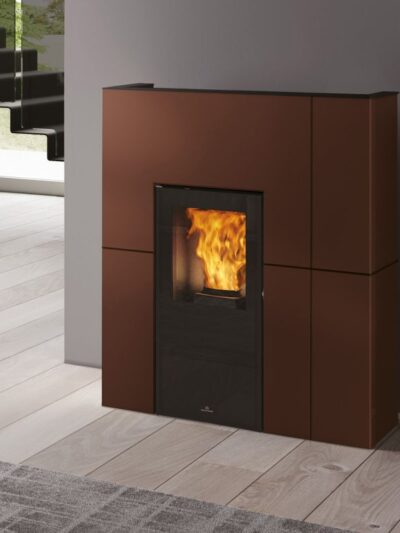 Edilkamin Blade H 15 Evo wasserführender Pelletofen Stahl Bronze