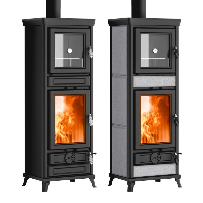 Thermorossi Anna Evo Easy Kaminofen Anthrazitgrau mit Backfach, Auslaufmodell – Bild 5