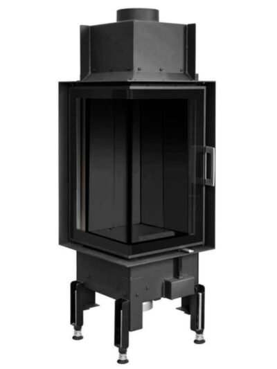 Austroflamm 38x38x57 K 2.0 Kamineinsatz Ecke links Feuerraum Schwarz