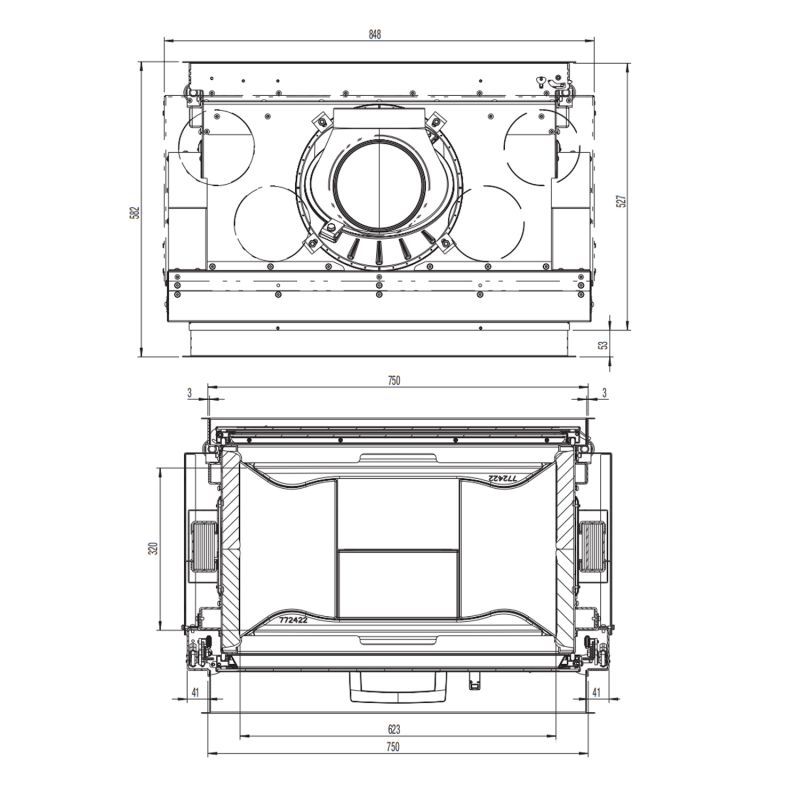 Austroflamm 75x39 S II 2.0 Kamineinsatz Tunnel – Bild 6