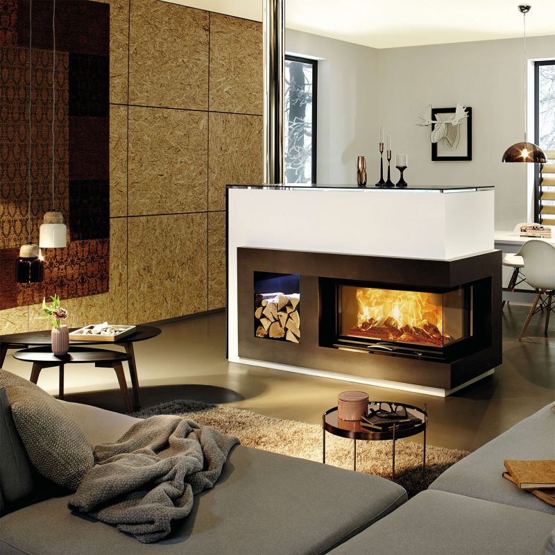Austroflamm 89x49x45 S 2.0 Kamineinsatz Ecke rechts – Bild 3