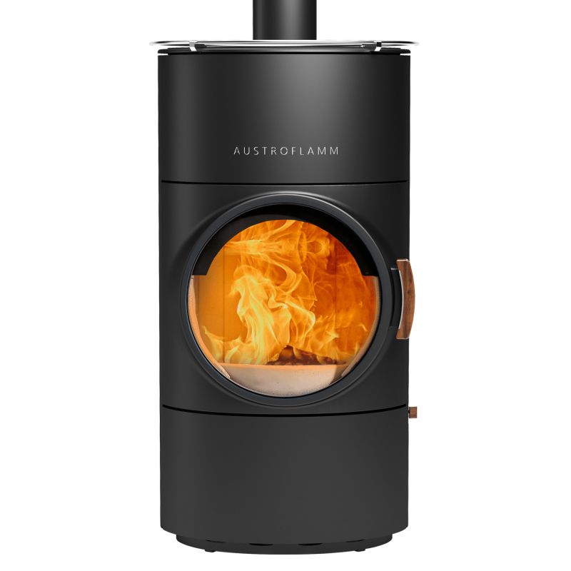 Austroflamm Clou compact Cook Kaminofen Stahl gussgrau, RR oben – Bild 3
