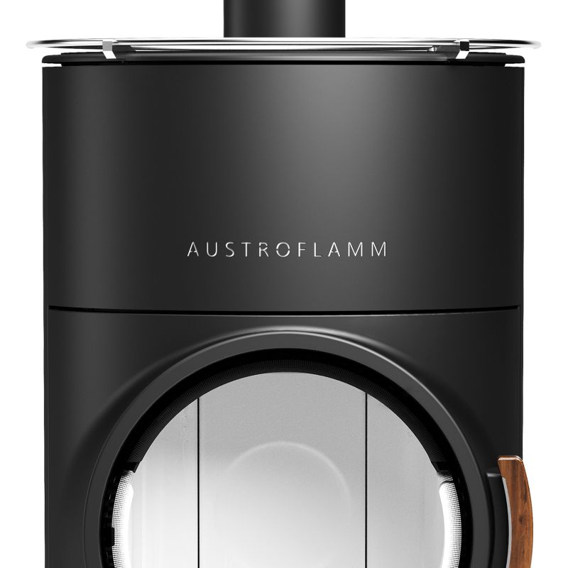 Austroflamm Clou compact Cook Kaminofen Stahl gussgrau, RR oben – Bild 4