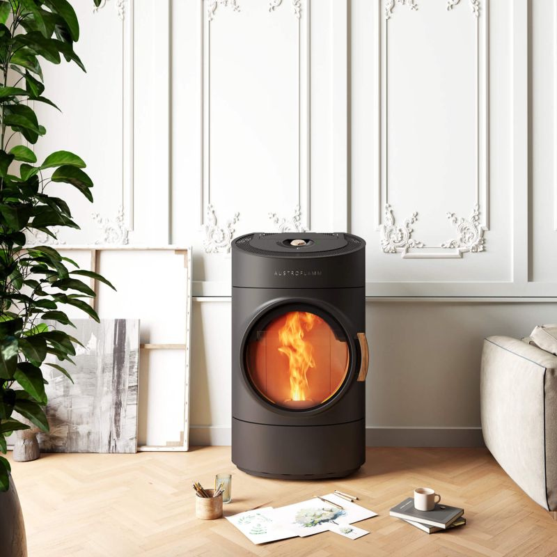 Austroflamm Clou Pelletofen Stahl gussgrau 10kW – Bild 12
