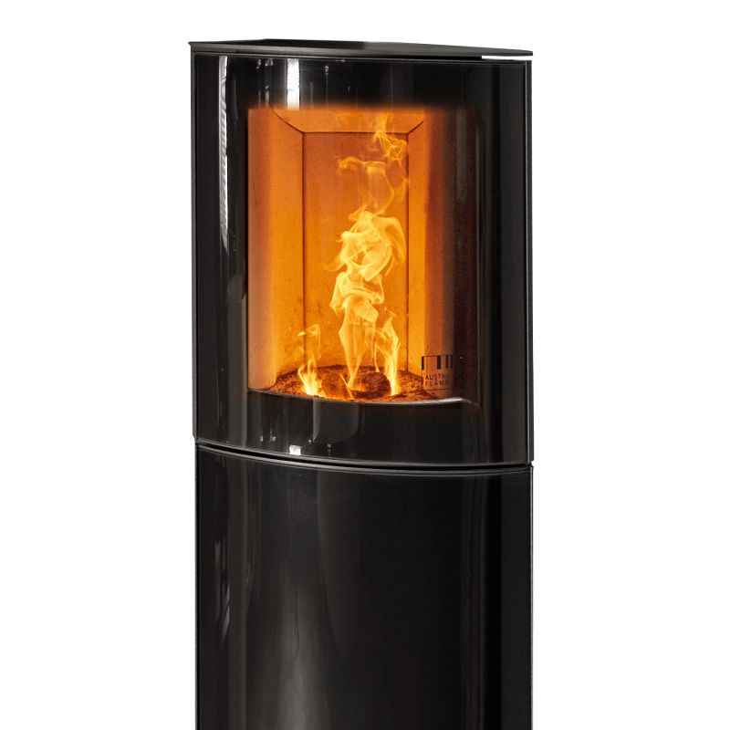 Austroflamm Mr. Wu Brikettofen Stahl Schwarz / Glasfront – Bild 3