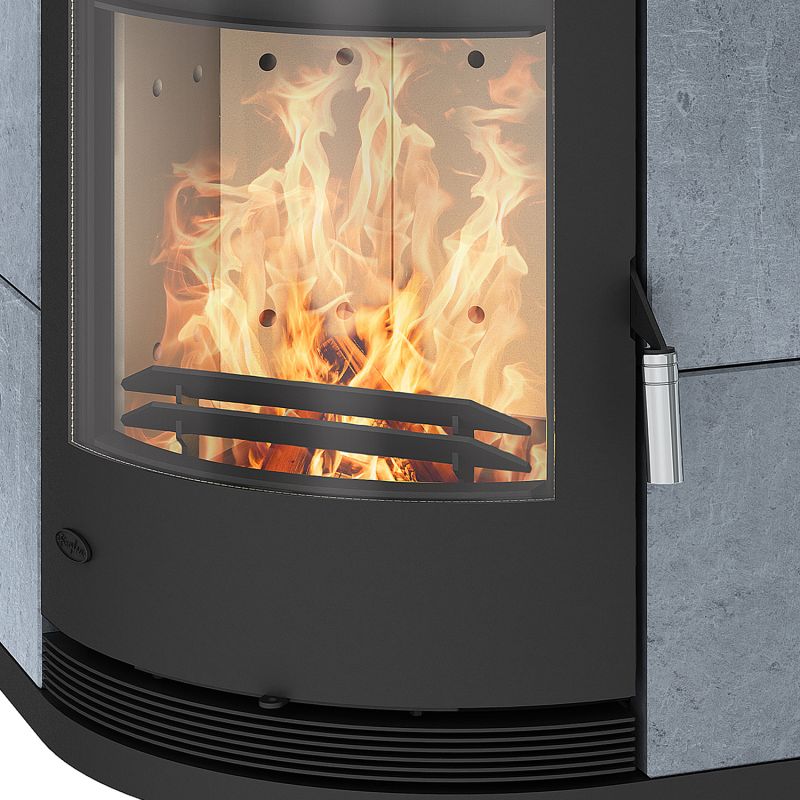 Fireplace Lyon Eckkaminofen Stahl Schwarz | Speckstein – Bild 4