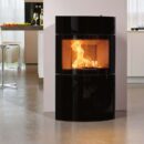 Austroflamm Fynn Xtra 2.0 Kaminofen Stahl / Schwarz, Glasfront Oben + Unten