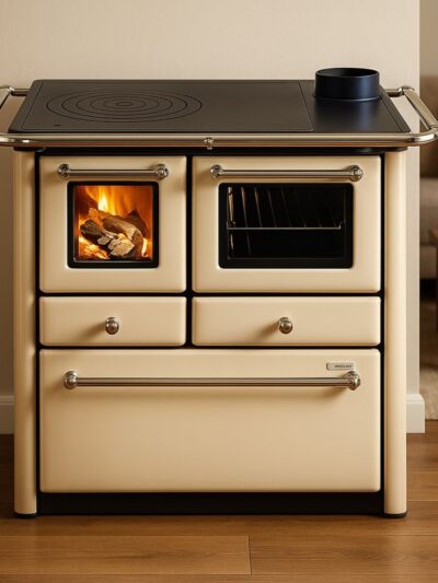 Westminster Holzherd K 85 F II Cappuccino Rauchrohranschluss rechts