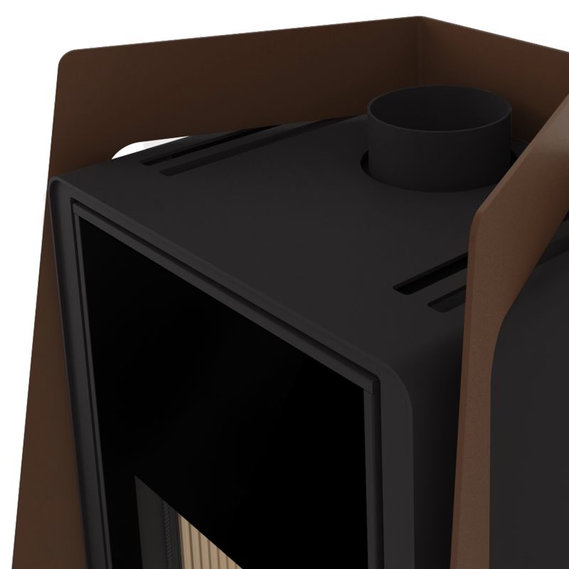 HS Flamingo Deluxe Island Kaminofen Braun – Bild 6