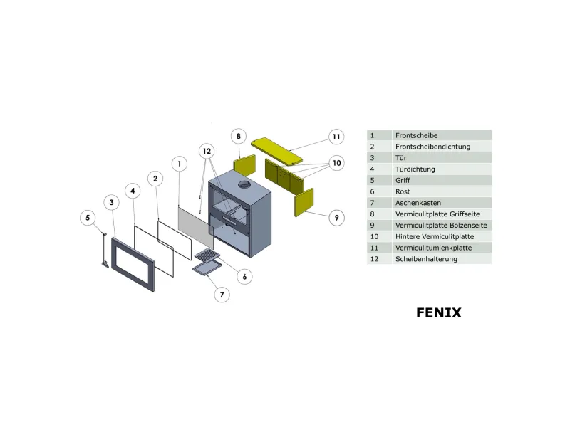 Panadero Fenix EcoDesign Kaminofen Stahl Schwarz 7 kW – Bild 2