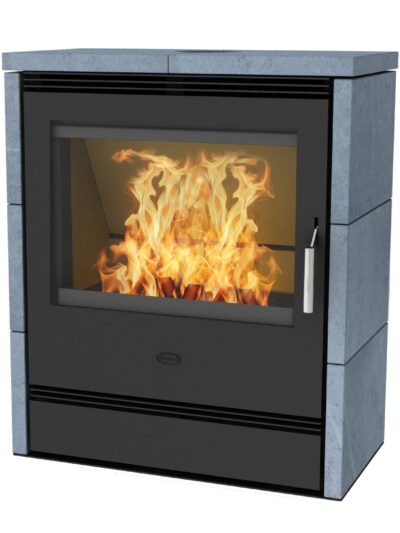 Fireplace Rönky Kaminofen Speckstein Schwarz 9,5 kW mit Automatik