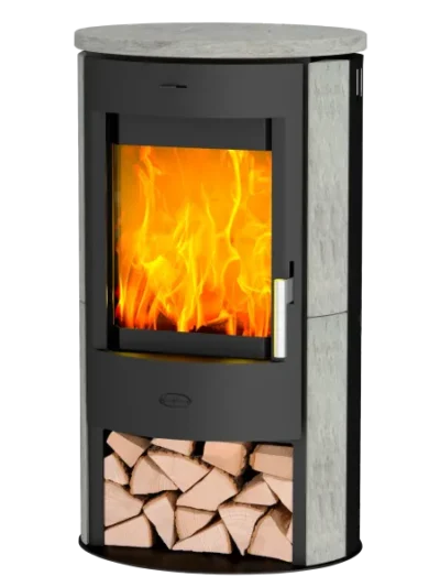Fireplace Zaria Kaminofen Speckstein Schwarz 6 kW