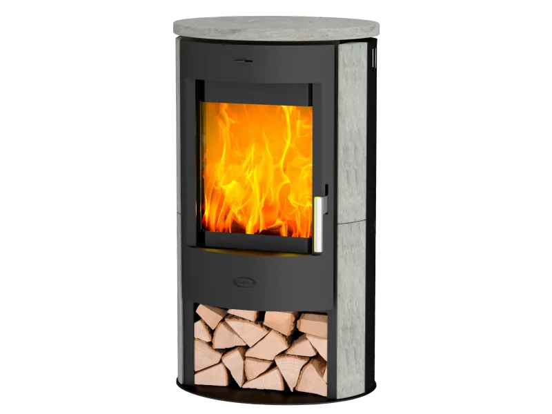 Fireplace Zaria Kaminofen Speckstein Schwarz 6 kW
