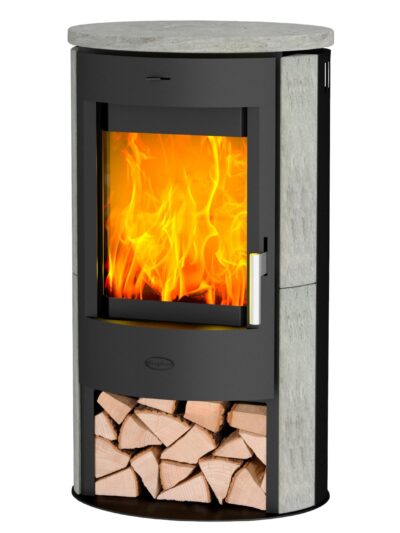 Fireplace Zaria Kaminofen Speckstein Schwarz 6 kW