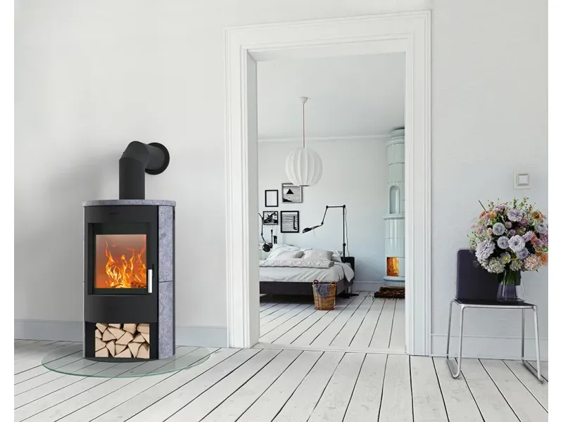 Fireplace Zaria Kaminofen Speckstein Schwarz 6 kW – Bild 2