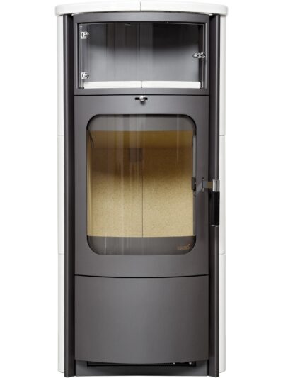 Hark Dauerbrand-Kaminofen Opera-B Schwarz Keramik Cremeweiß 7 kW Autom. EEK: A+