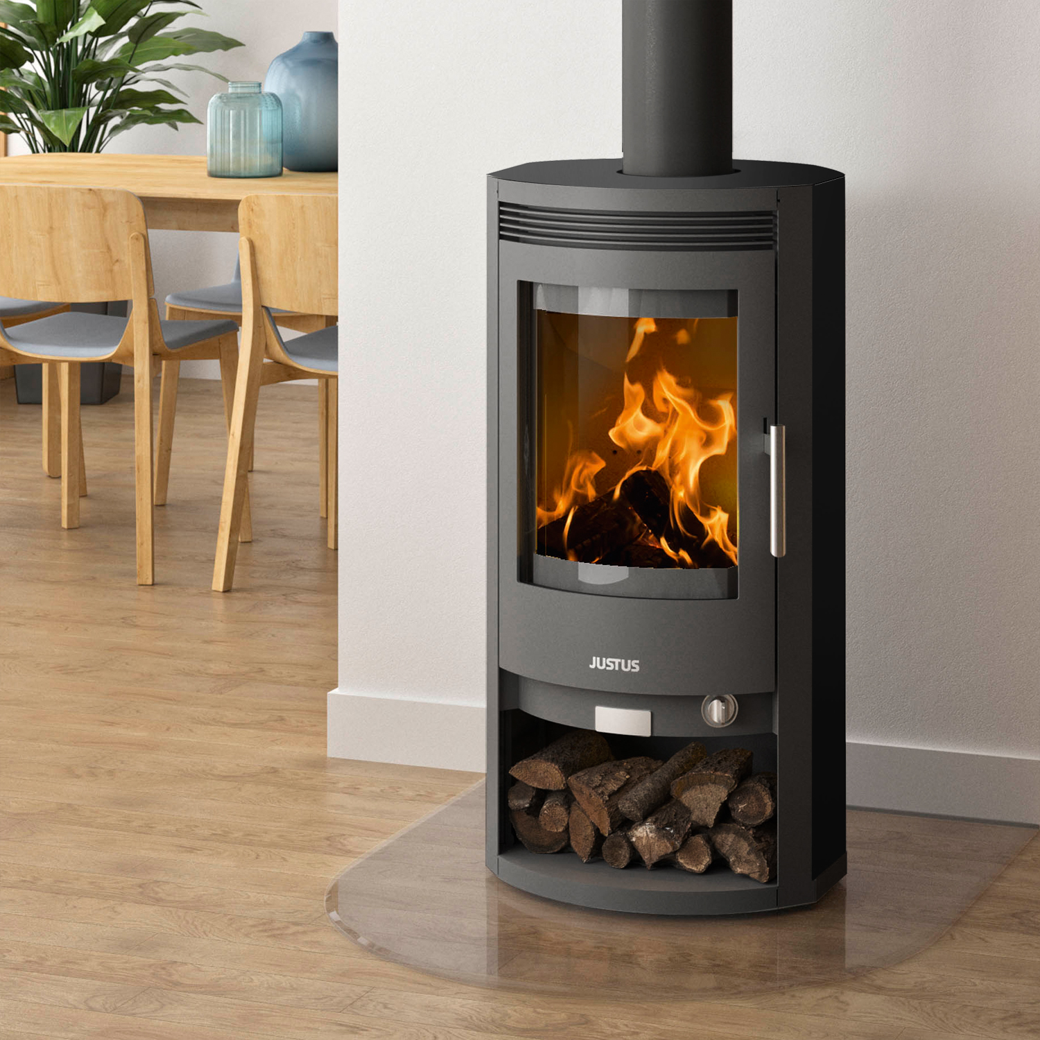 Justus Baltrum 5 D 2.0 Kaminofen Stahl Schwarz – Bild 9