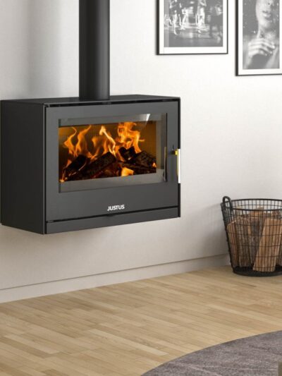 Justus Dias XL Kaminofen Stahl Schwarz