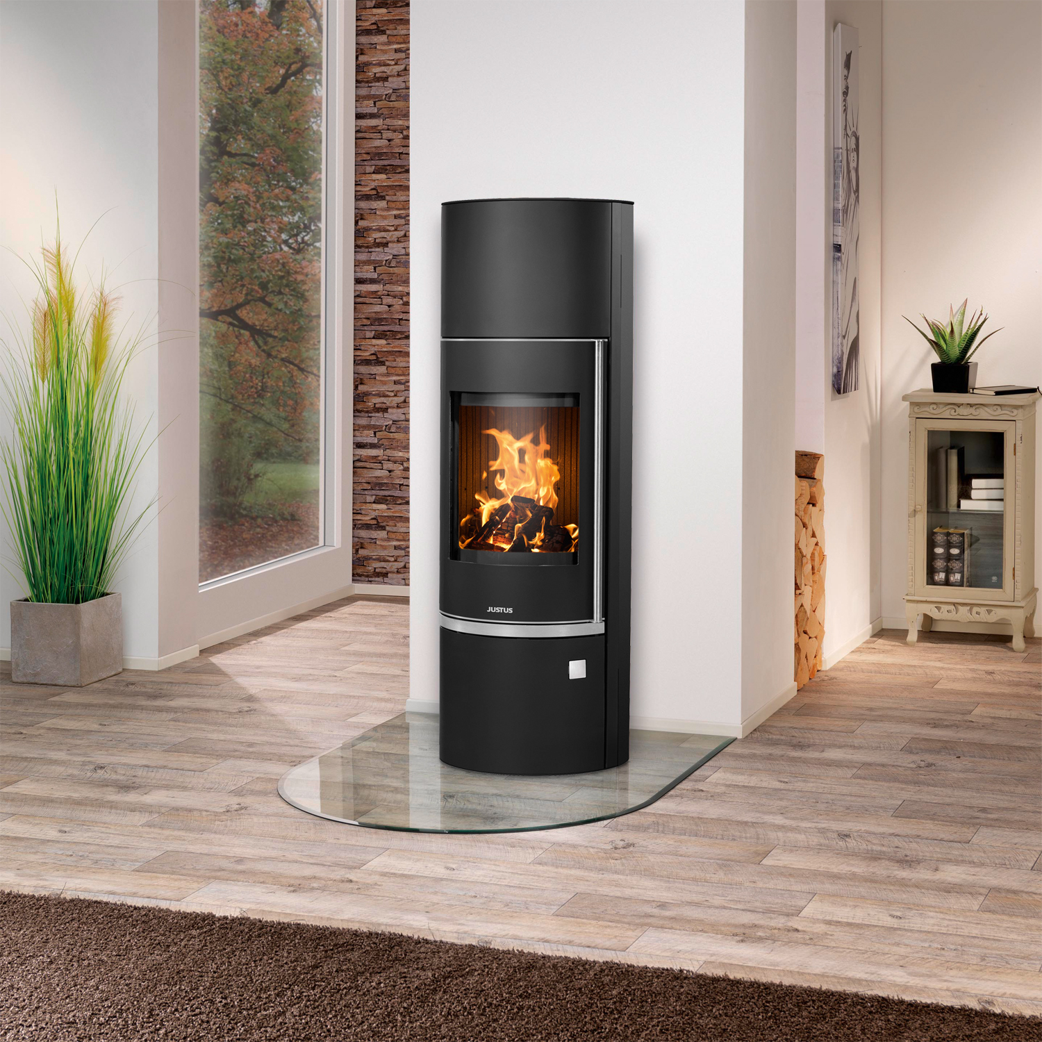 Justus Faro W+ 2.0 Kaminofen Stahl Schwarz – Bild 4