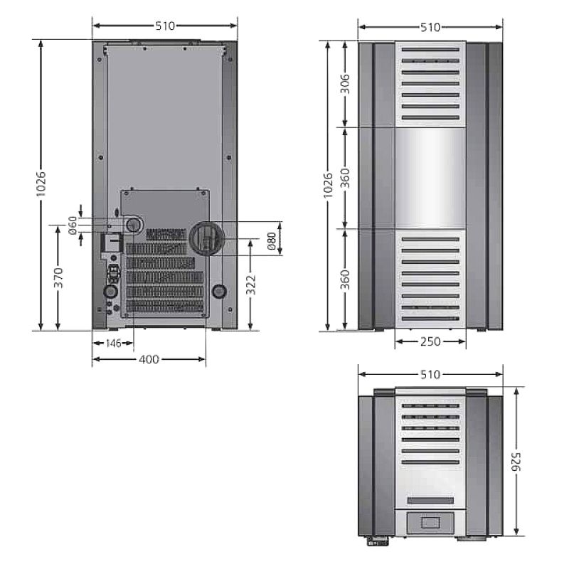 Justus Sirkos Aqua 2.0 Stahl Schwarz Set + Kombispeicher THKE/F 600 – Bild 3