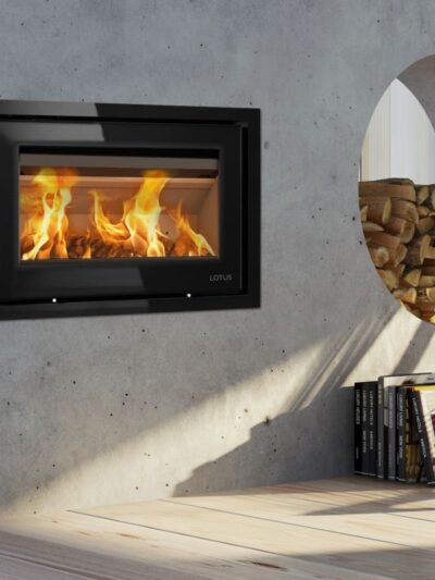 Lotus H470 Kamineinsatz Black Magic / Scharniere links