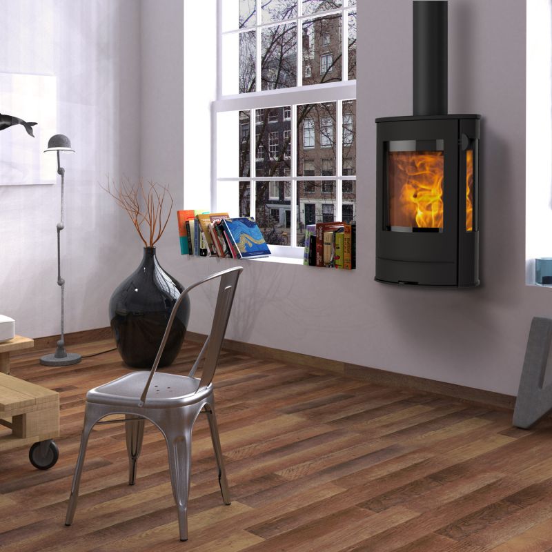 Lotus Liva 8G Kaminofen Schwarz, Rauchabgang oben – Bild 4