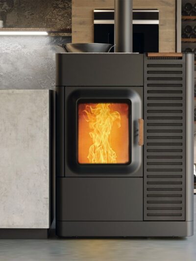 Austroflamm Mo Duo Cook Kombi-Kaminofen Stahl Schwarz