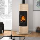 Oranier Arkona W+ 2.0 Kaminofen Stahl Schwarz / Keramik Corretto