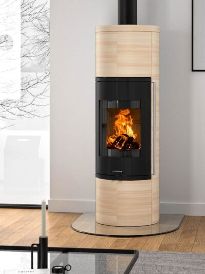 Oranier Arkona W+ 2.0 Kaminofen Stahl Schwarz / Keramik Corretto