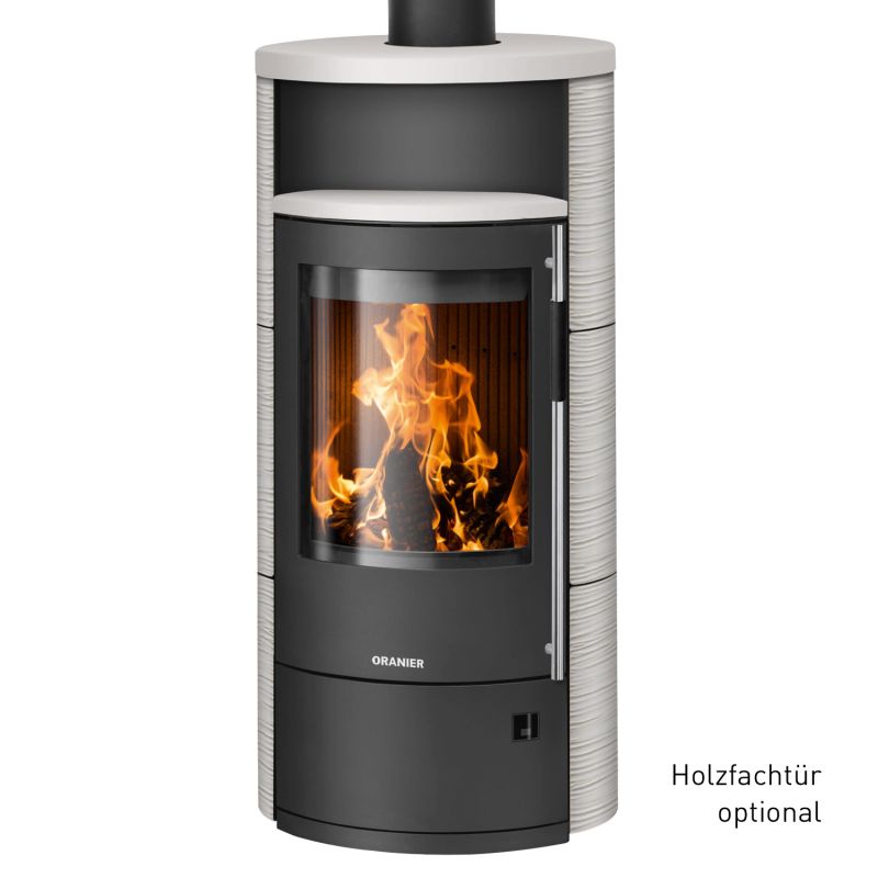 Oranier Polar Neo 4 Kaminofen Stahl Schwarz / Keramik Seidenweiß – Bild 3