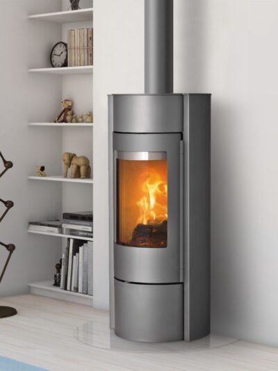 Lotus Prestige MST Kaminofen Grau, inkl. PowerStones, RR hinten od. RR oben