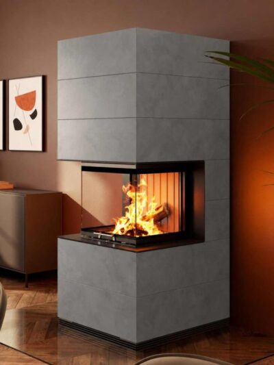 Spartherm SIM Arte U-50h Kaminbausatz RLA Feinbeton gespachtelt 2/3
