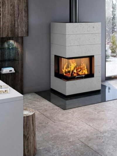Spartherm SIM Varia 2Lh H2O Kaminbausatz RLA Beton Natur 1/3