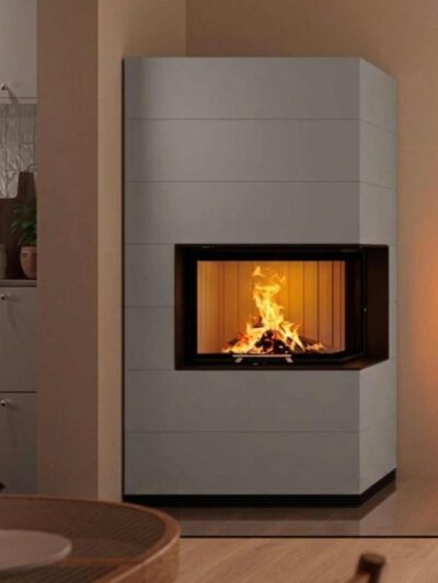 Spartherm SIM Varia 2Rh H2O Kaminbausatz RLA Feinbeton gespachtelt 2/3